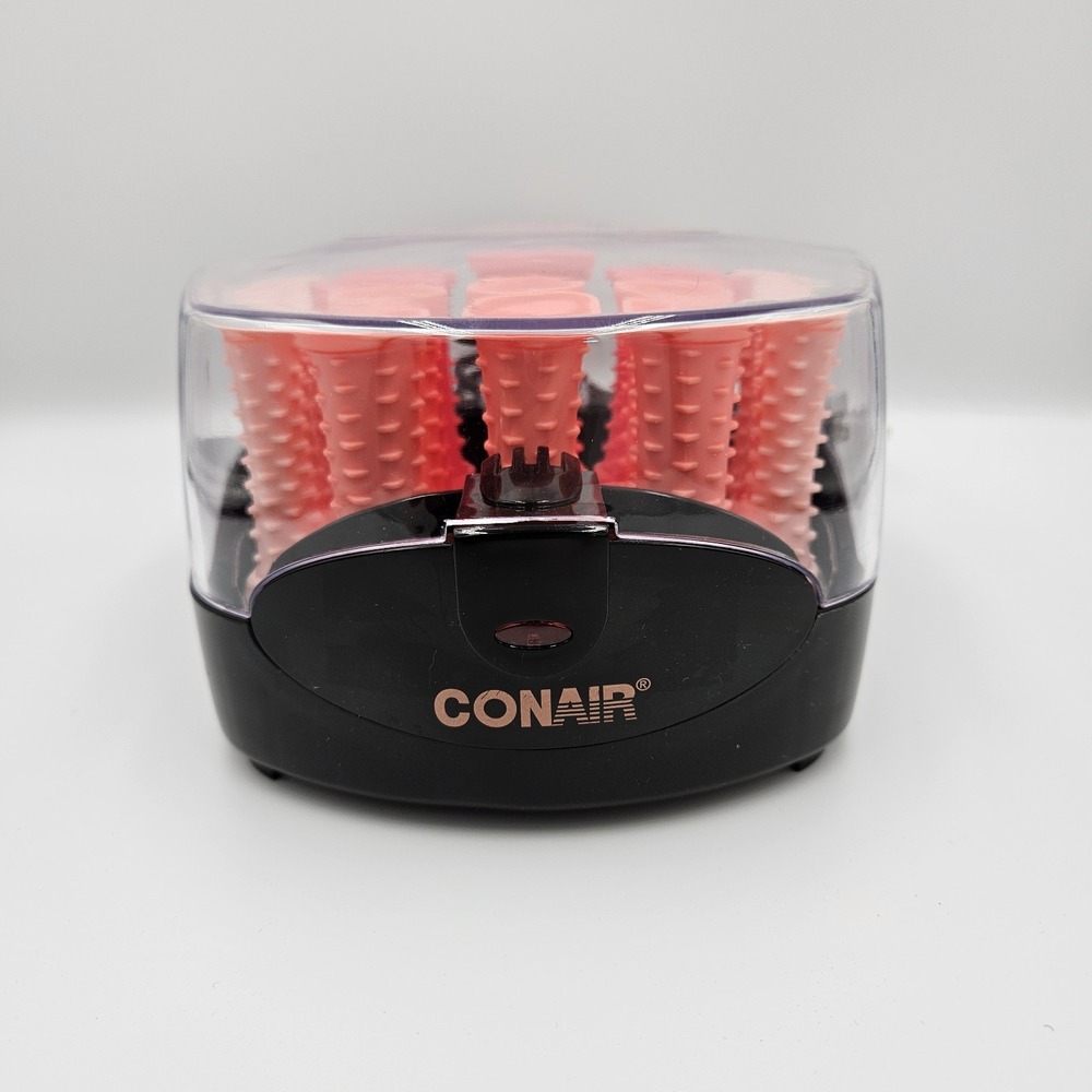 Conair Curls & Waves Hot Rollers Coral Compact 20 Multi-Size NO PINS HS83N